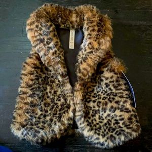 Leopard Faux Fur Vest